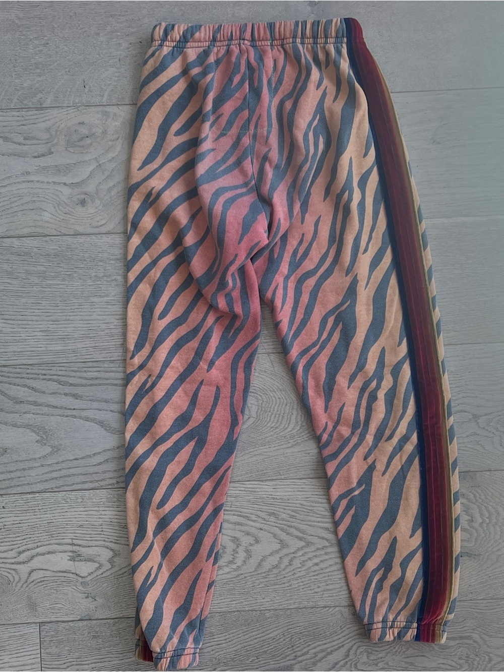 Aviator Nation Women’s Size XS Zebra-Stripe Joggers Sweatpants Velour Stripe - Picture 4 of 7
